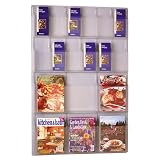 Safco 5600CL Clear Plastic Literature Display Wall Rack for 12 Pamp./6 Mag., 30w x45h