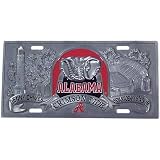Alabama Crimson Tide Heavy-Duty Color Pewter License Plate