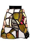 Beaded Blue Fan/vanity Light Shade
