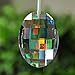Colorful Oval Drop Hanging Crystals Chandelier Prisms Feng Shui Ornament Window Suncatchers 76mm