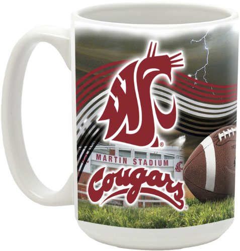 NCAA Washington State University 15-Ounce Stadium Series Ceramic Mug
