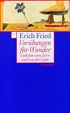 Vor�bungen f�r Wunder: Gedichte vom Zorn und von der Liebe