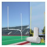 Alumagoal Official High Scool White Gooseneck Goalposts