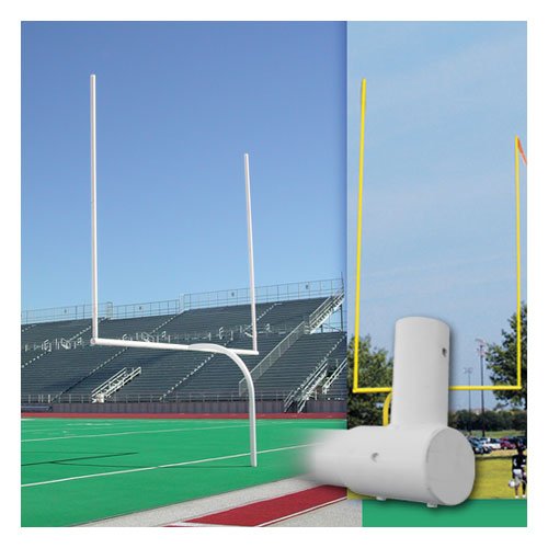 Buy Alumagoal Official High Scool White Gooseneck Goalposts by TACVPI