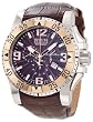Invicta Men's 10902 Excursion Chronograph Brown Textured Dial Brown Leather Watch by Invicta