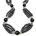 HinsonGayle "LUNA" Peacock Black Cultured Pearl, Agate and Silver Necklace (Glamour Collection)