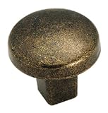 Amerock Forgings Castings 1-1/4-Inch Diameter Knob, Rustic Brass #BP4425-R3