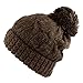 Morehats Thick Crochet Knit Pom Pom Beanie Winter Ski Hat