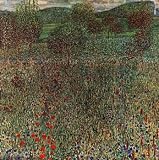 12X12 inch Gustav Klimt Abstract Canvas Art Repro Flowering field