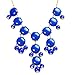 Bubble Necklace, Statement Necklace, Bubble Jewelry (Fn0508-Blue)