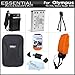 Essential Accessories Kit For Olympus Tough TG-320, TG-310, Stylus 3000 Digital Camera Includes Extended (1000Mah) Replacement LI-42B Battery + AC/DC Charger + Hard Case + Strap Float + USB 2.0 SD Reader + Mini Tabletop Tripod + Screen Protectors + More