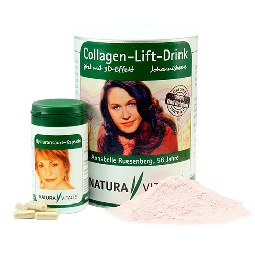 Collagen-Lift-Drink 400 g mit 3D Effekt + 80 Hyalurons&auml;ure-Kapseln Preisvergleich