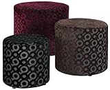IMAGE OF Trio Ottoman Set, SET OF 3, VELVET CIRCLES