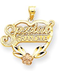 10k Two-Tone Special Grandma Heart Charm