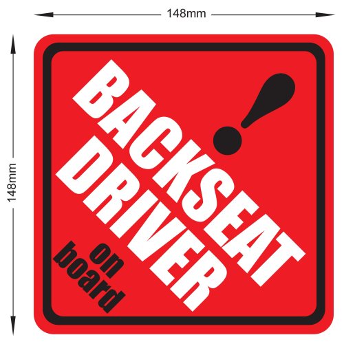Childrens Toyshop   : Back Seat Driver on Board Car Sticker