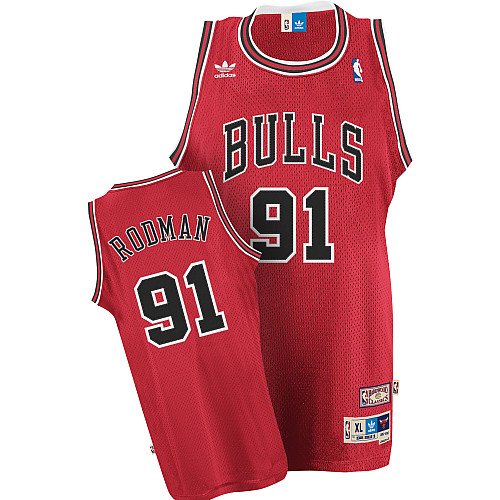 Adidas Chicago Bulls Dennis Rodman Youth (Sizes 8-20) Soul Swingman Road Jersey Small