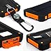 Solar Phone Charger, FKANT 10000mAh Portable Battery Charger Outdoor Dual USB External Battery Pack Solar Power Bank with LED Light and Compass for iPhone iPad Android Phones and More