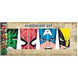 MARVEL Characters Pint Glasses 16 oz - Classic Comics Heroes (Set of 4)
