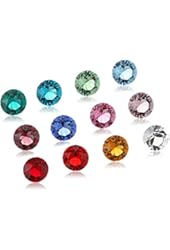 Set of 12 Swarovski Crystal Birthstones for Loving Family Mother's Heart Locket