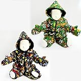 LittleBearClub リトルベアクラブ ベア総柄プリント・ミトン付きスノーコンビ グリーン・ブラック [Baby Product]