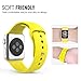 MoKo Apple Watch Band Series 1 Series 2, Soft Silicone Fitness Replacement Sports Band for 38mm Apple Watch 2015 & 2016 All Models, YELLOW (Not fit 42mm Versions)