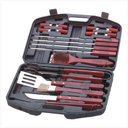 18 Pc. Deluxe Barbecue Tool Set in Case