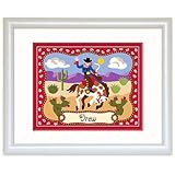 Ride Em White Personalized Print