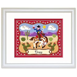 Ride Em White Personalized Print