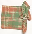 Durable Hand Woven Jacquard 100% Cotton Green and Peach Fruit Napkins 22x22 Inches Set of 12