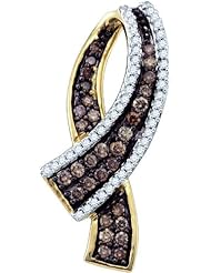 0.49ctw Brown Diamond Fashion Pendant 10K Yellow Gold