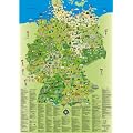 Illustrierte Deutschlandkarte f�r Kinder und Erwachsene. Poster