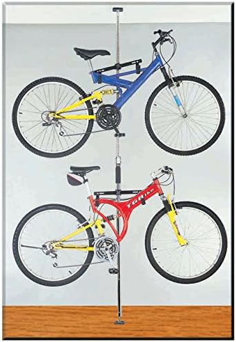 Q-Rak Black Chrome Dual Ceiling to Floor Bike Rack and Storage System,Holds up to 170 lbs