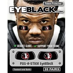 Florida State Seminoles NCAA Peel & Stick Eyeblack Strips (40 Strips) by EyeBlack