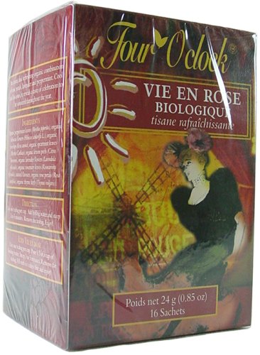 La Cour Tisane La Vie en Rose refreshing organic all natural herbal tea 16 pc box by La Cour Tisane
