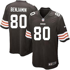 Cleveland Browns #80 Travis Benjamin Game Brown Men Jersey(X-Large)