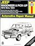 Jeep Wagoneer/J Series, '72'91 (Haynes Manuals)