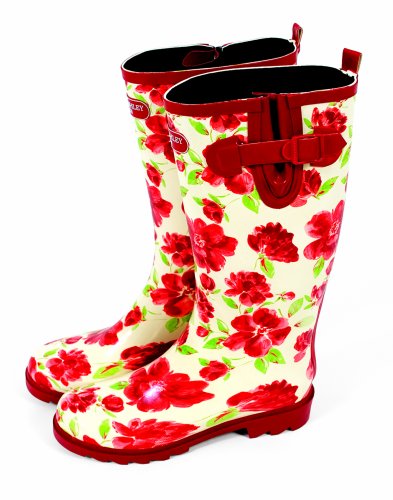 Laura Ashley  Cressida  Patterened Ladies Rubber Wellington. Size 4