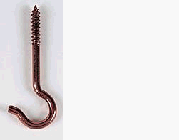 Rogar 9872-6 4 Inch Ceiling Hooks - Copper Plated - 6 pack