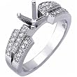 Vogue Ladies Diamond Engagement Ring, Semi-Mount Setting