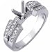 Vogue Ladies Diamond Engagement Ring, Semi-Mount Setting