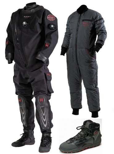 Hollis BioDry FX100 Front Zip Drysuit, with Dry Suit Underwear & Overboots