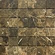 Emperdaor 2x2 Tumbled Mosaic Tiles on 12x12 Sheet for Backsplash, Shower Walls, Bathroom Floors