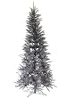 7.5' Black & Silver Regal Pine Tinsel Artificial Christmas Tree