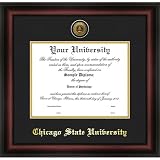 Chicago State University Gold Embossed Diploma Frame