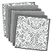 DII Microfiber Multi-Purpose Cleaning Cloths Perfect for Kitchens, Dishes, Car, Dusting, Drying Rags, 12 x 12, Set of 6 - Gray Damask