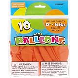 12" Latex Orange Balloons, 10ct