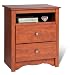 Prepac Cdc-2428 Monterey 2 Drawer Tall With Open Cubbie Cherry