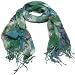 Butterfly Thin Summer Light Scarf Shawl Wrap Multi Green