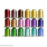 18 Metallic Embroidery Machine Thread