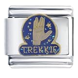 Trekkie Peace Symbol Italian Charm Bracelet